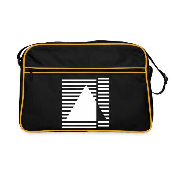 Triangle géométrique : design inspiré du Bauhaus - Sac Retro - noir/or - Devant