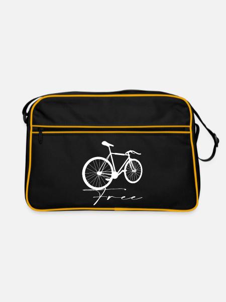 Fahrrad - Retro Tasche - Schwarz/Gold - Vorne