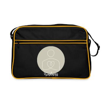 Ligne du cœur de la bonté - Sac Retro - noir/or - Devant