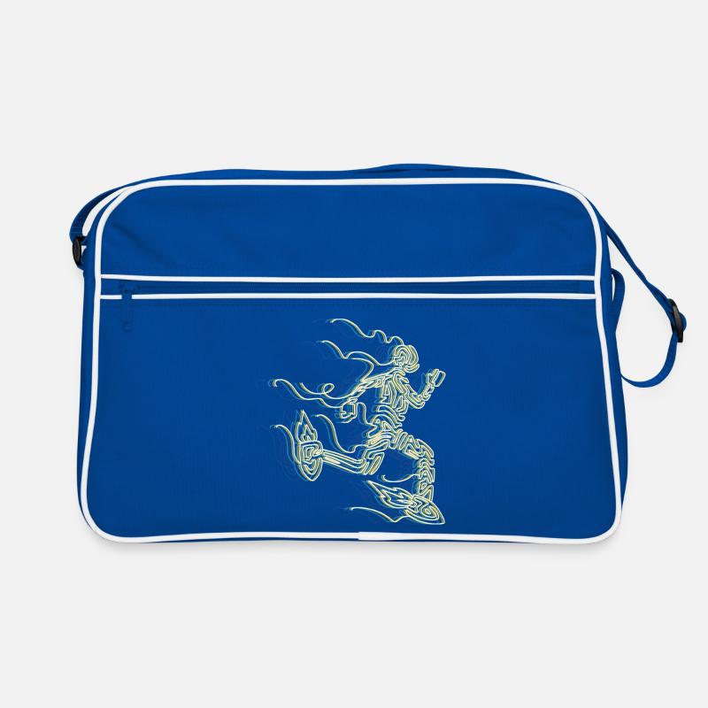 Stylized Rocket Runner Retro Bag