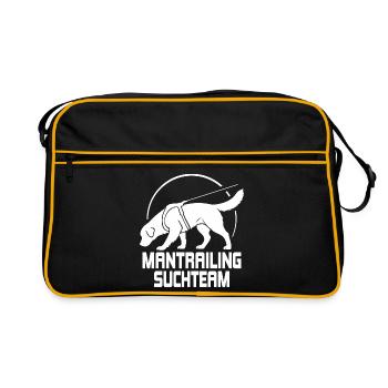 Golden Retriever Mantrailing Team Recherche Chiens Chiens - Sac Retro - noir/or - Devant