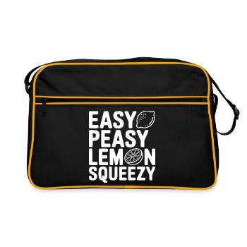 Easy Peasy Lemon Squeezy - Retro Bag - black/gold - Front