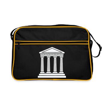 Classic Temple Pillars Silhouette - Retro Bag - black/gold - Front