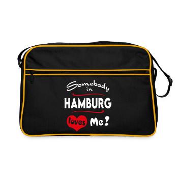 Hamburg Stadt Ville Ville Ville Urbaine de T-shirts Heimatliebe - Sac Retro - noir/or - Devant