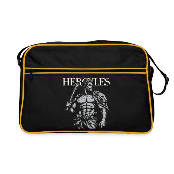 Herkules' mythische Stärke-Silhouette - Retro Tasche - Schwarz/Gold - Vorne