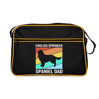 Springer Spaniel - Retro Tasche - Schwarz/Gold - Vorne