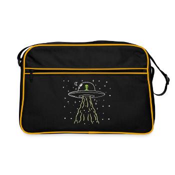 Alien space spaceship - Retro Bag - black/gold - Front
