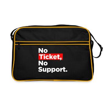 No Ticket No Support Computer Scientist IT Administrator - Retro Bag - black/gold - Front