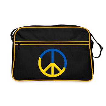 Peace Peace Symbol Peace Sign Ukrainian - Retro Bag - black/gold - Front