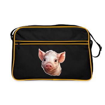Piglet - Retro Bag - black/gold - Front