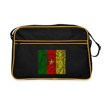Drapeau vintage du Cameroun - Sac Retro - noir/or - Devant