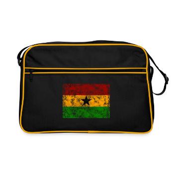 Drapeau vintage du Ghana - Sac Retro - noir/or - Devant