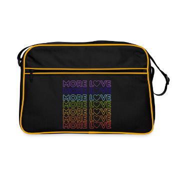 MORE LOVE - Retro Tasche - Schwarz/Gold - Vorne