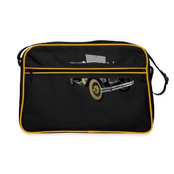 oldtimer - Retro Tasche - Schwarz/Gold - Vorne