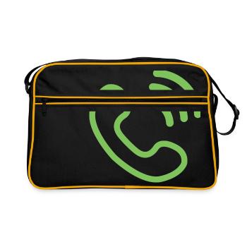 téléphone téléphone mobile retro15 radio téléphone mobile - Sac Retro - noir/or - Devant