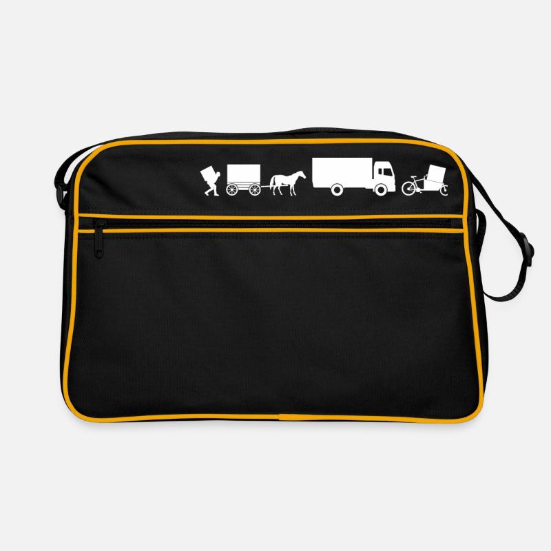 Lastenrad Transport Evolution - Retro Tasche - Schwarz/Gold