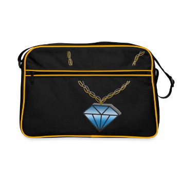 Chain Diamond - Retro Bag - black/gold - Front