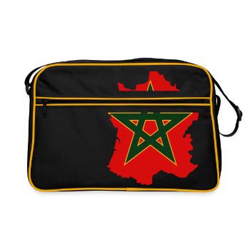 T-SHIRT FRANCE MAROC - Sac Retro - noir/or - Devant