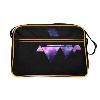 Galaxy triangle facets - Retro Bag - black/gold - Front