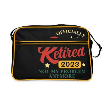 Retraité 2023 Pas mon problème - Sac Retro - noir/or - Devant