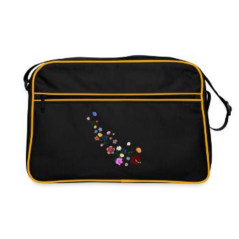 fleurs d'été - Sac Retro - noir/or - Devant