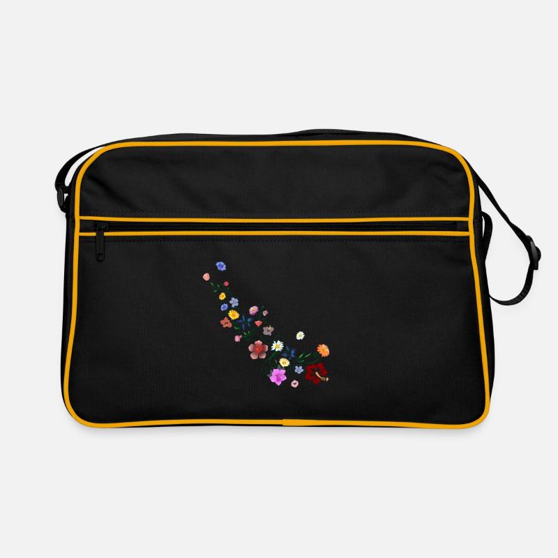 Sommerblumen Retro Tasche