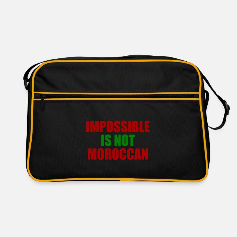 impossible is not moroccan Retro Tasche