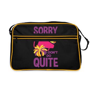 Sorry I Don't Do Quite Cheerleader Sports Cheering - Retro Tasche - Schwarz/Gold - Vorne
