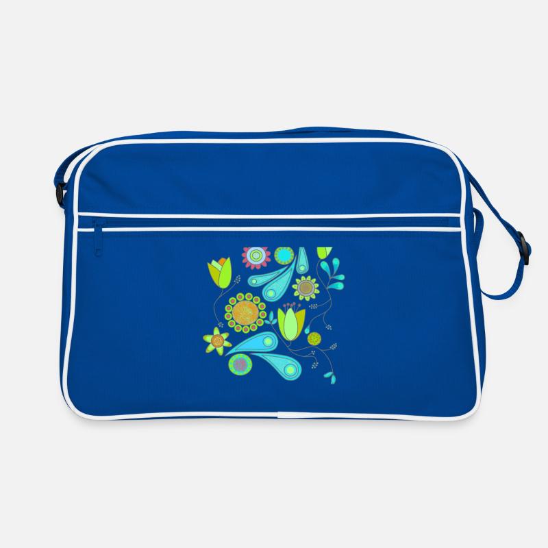 motif de fleurs Sac Retro