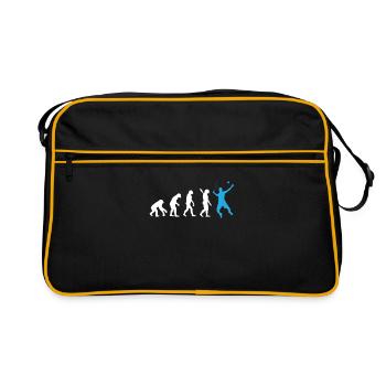 EVOLUTION BADMINTON ENTWICKLUNG BADMINTON - Retro Tasche - Schwarz/Gold - Vorne