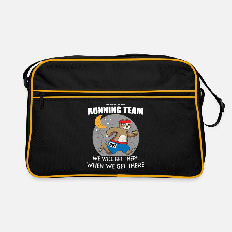 Sloth Marathon Sport Runner Sloth Running Team Retro Bag