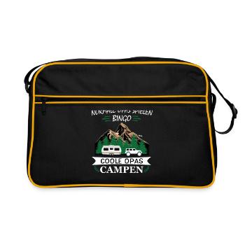 Cool Opas Camping Camping Opa Camping Vacances - Sac Retro - noir/or - Devant