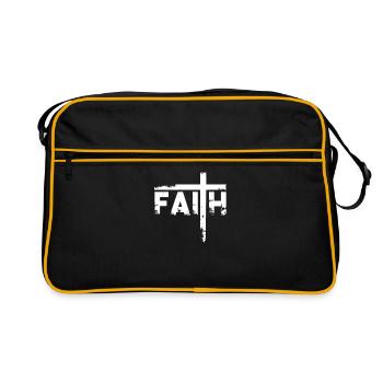 Faith Defying in God Christian Faith Jesus - Retro Bag - black/gold - Front