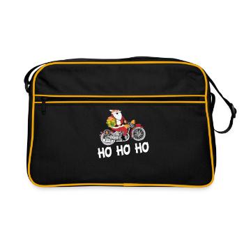 Santa Claus Biker Santa Claus Nicholas Motorcycle - Retro Bag - black/gold - Front