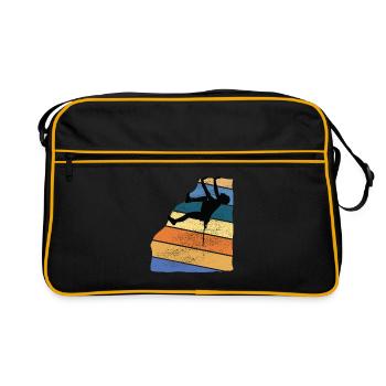 Climbing, mountaineering, climbing hall, bouldering, climb - Retro Bag - black/gold - Front