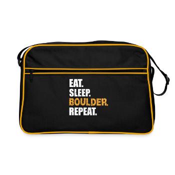 EAT SLEEP BOULDER REPEAT Climbing Climbing Wall - Retro Bag - black/gold - Front