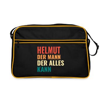 Helmut Der Mann Der Alles Kann Vorname Helmut - Retro Tasche - Schwarz/Gold - Vorne