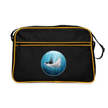 manta ray - Retro Bag - black/gold - Front