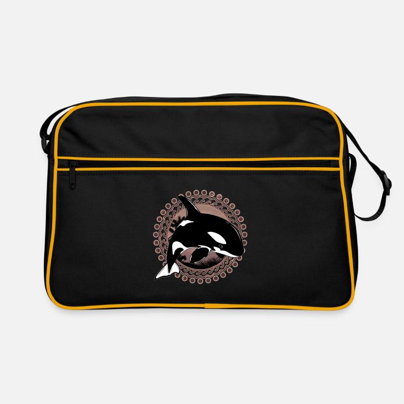 Orca killer whale Retro Bag