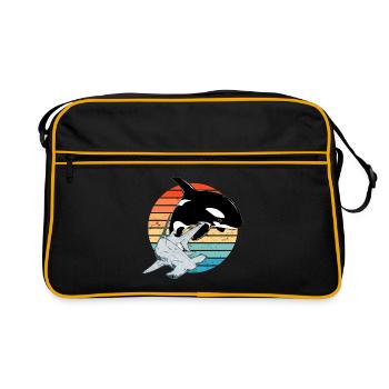 Orque requin-marteau - Sac Retro - noir/or - Devant