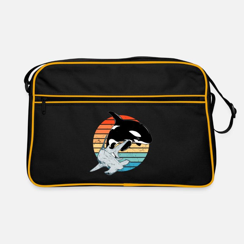 Orque requin-marteau - Sac Retro - noir/or