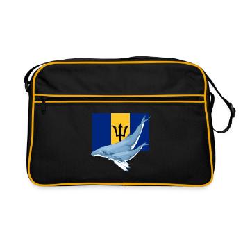 Drapeau de la Barbade - Sac Retro - noir/or - Devant