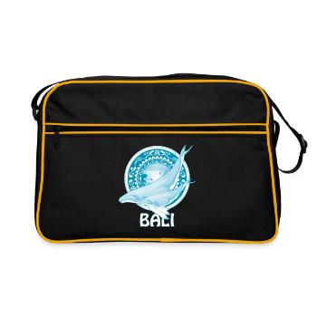 Humpback Whales Bali Indonesia - Retro Bag - black/gold - Front