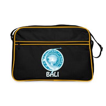 Thresher Shark Bali Indonesia - Retro Bag - black/gold - Front