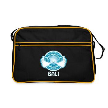 Manta rays Bali Indonesia - Retro Bag - black/gold - Front