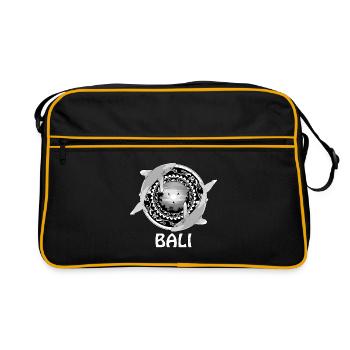 Whitetip deep-sea shark Bali Indonesia - Retro Bag - black/gold - Front