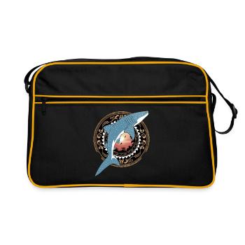 Requin-baleine hawaïen - Sac Retro - noir/or - Devant