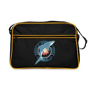 Requin-baleine hawaïen - Sac Retro - noir/or - Devant