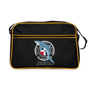 Whale shark Dominican Republic - Retro Bag - black/gold - Front