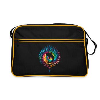 Requin-baleine Tie Dye - Sac Retro - noir/or - Devant